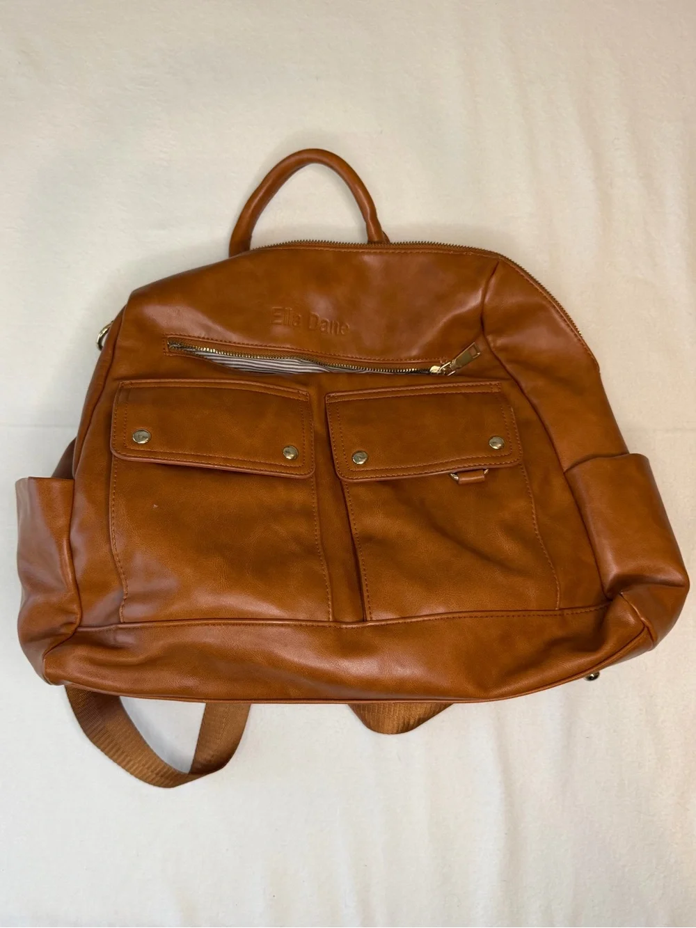 Ella Dane diaper bookbag/cross body brown